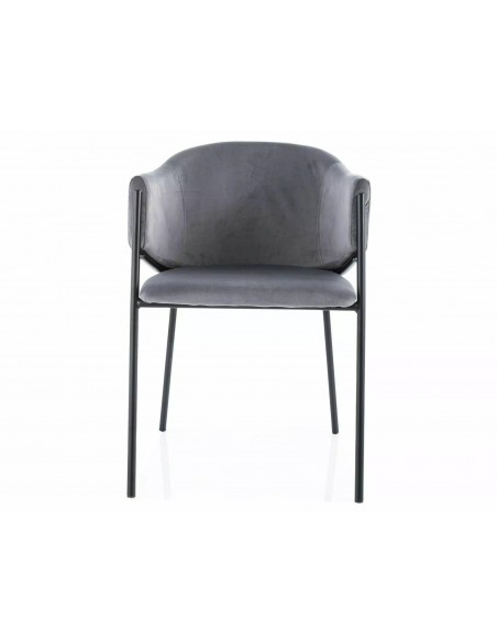 Krzesło tapicerowane Bono Velvet Szare