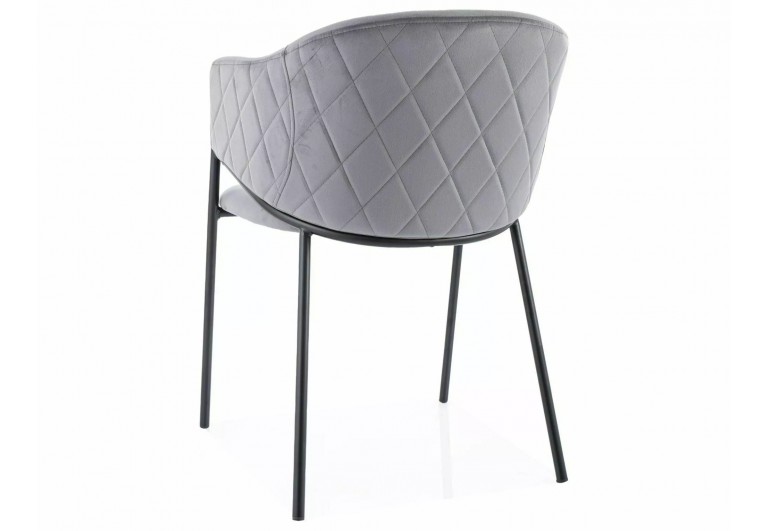 Krzesło tapicerowane Bono Velvet Szare