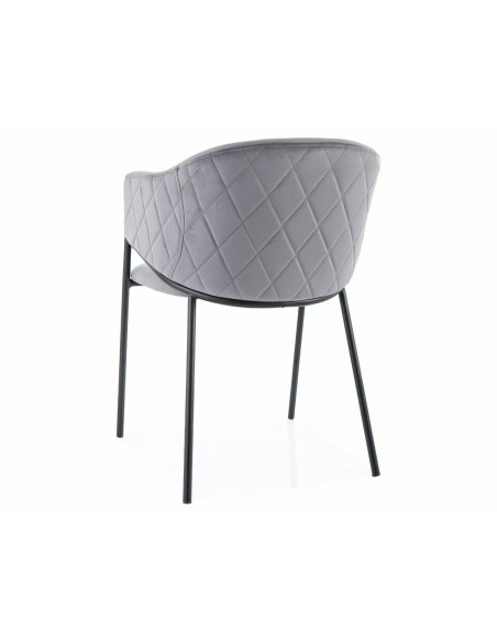 Krzesło tapicerowane Bono Velvet Szare