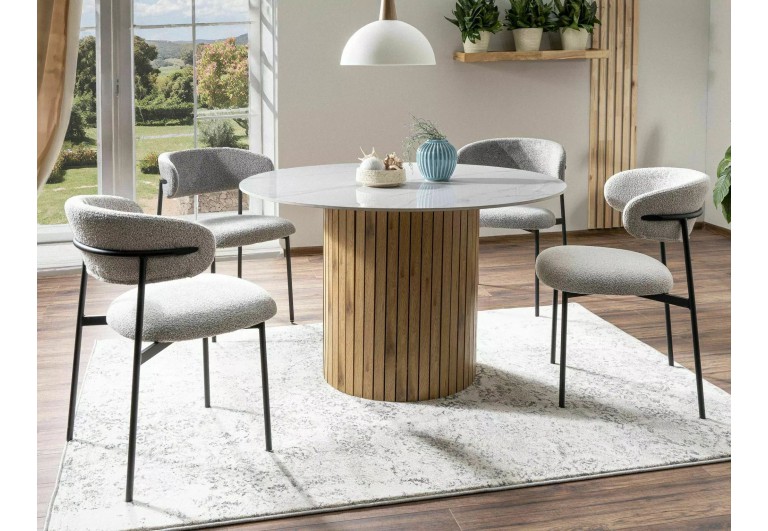 Krzesło tapicerowane Elton Szare Krzesło tapicerowane Elton Szare