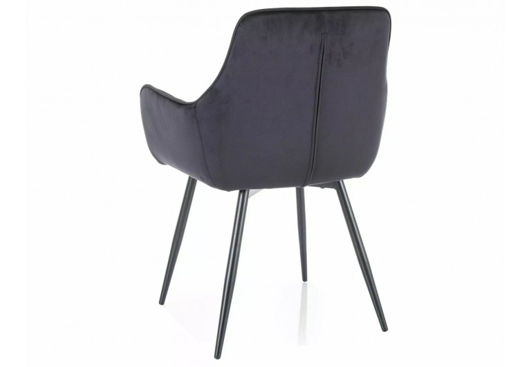 Krzesło tapicerowane Fig Velvet Czarne