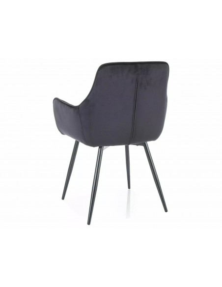 Krzesło tapicerowane Fig Velvet Czarne