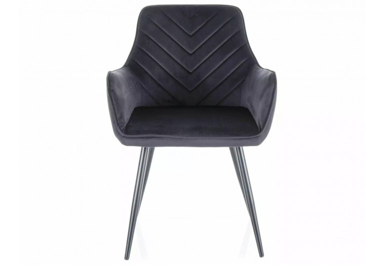 Krzesło tapicerowane Fig Velvet Czarne