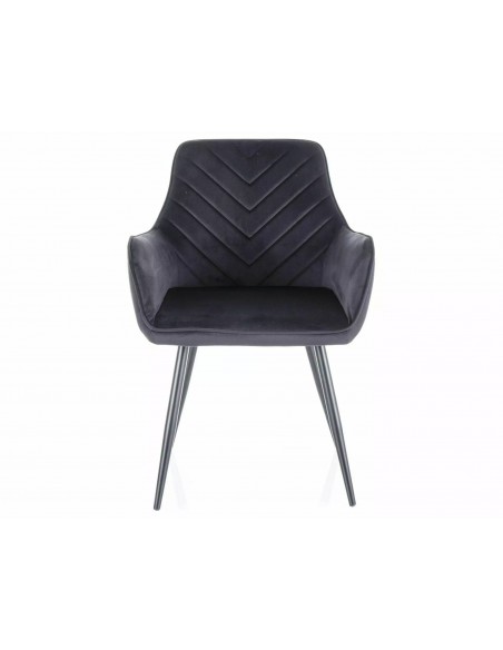 Krzesło tapicerowane Fig Velvet Czarne