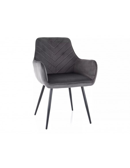 Krzesło tapicerowane Fig Velvet Szare