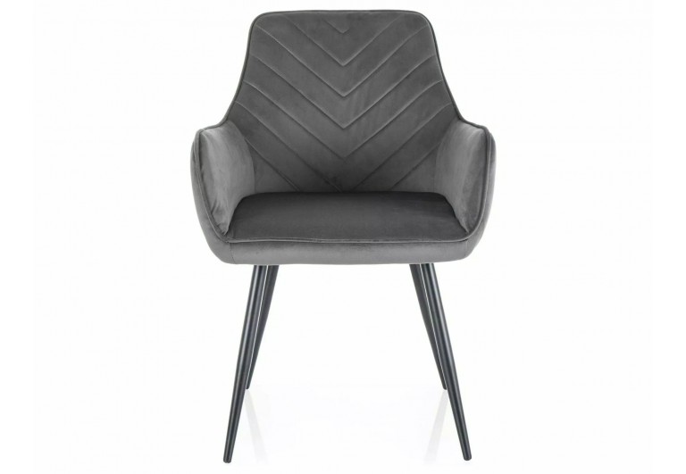Krzesło tapicerowane Fig Velvet Szare