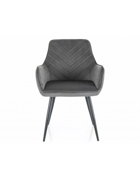 Krzesło tapicerowane Fig Velvet Szare