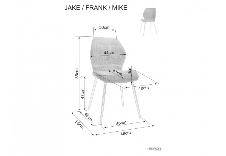 Krzesło Frank Nea Grejpfrutowy