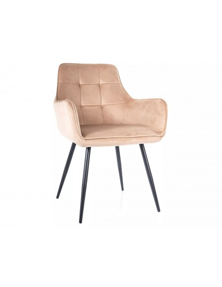 Krzesło tapicerowane Lemon Velvet Beżowe