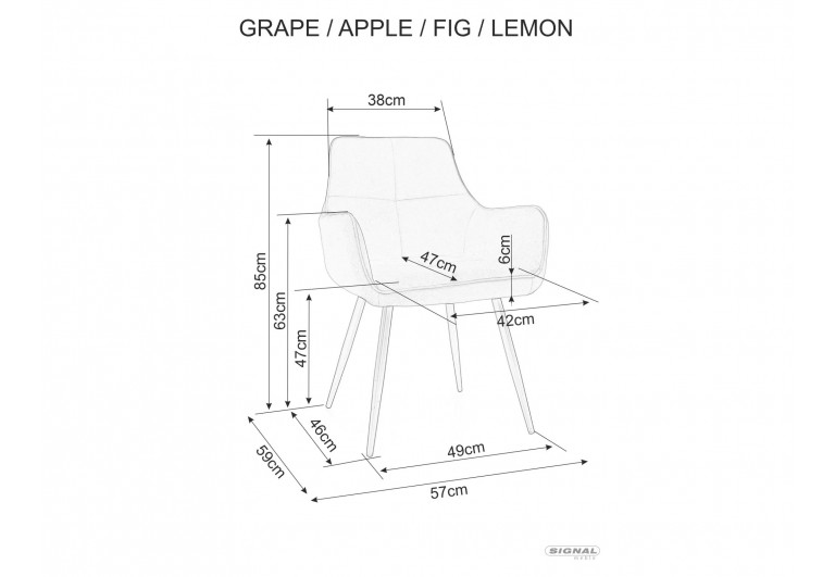 Krzesło tapicerowane Lemon Velvet Oliwkowe