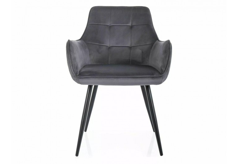 Krzesło tapicerowane Lemon Velvet Szare