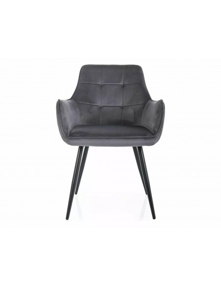 Krzesło tapicerowane Lemon Velvet Szare