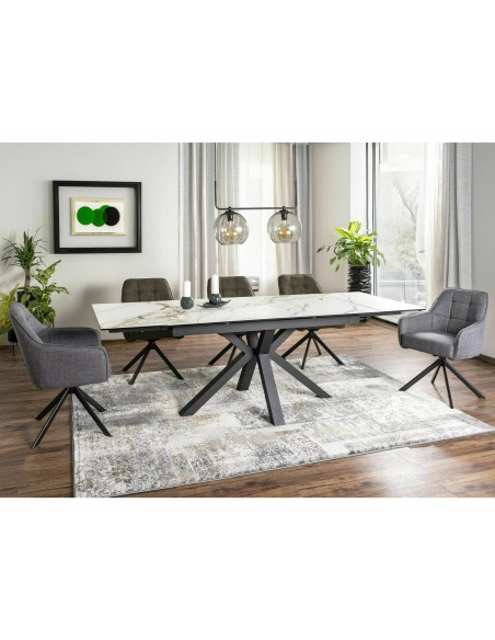 Krzesło tapicerowane Metro Bjorn Oliwkowe