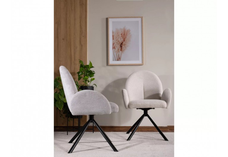 Krzesło tapicerowane Planet Raven Beżowe