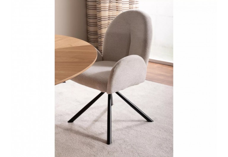 Krzesło tapicerowane Planet Raven Beżowe