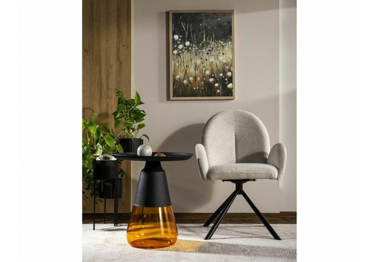 Krzesło tapicerowane Planet Raven Jasne Szare