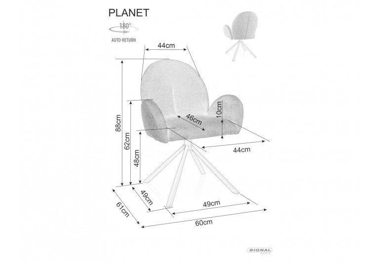 Krzesło tapicerowane Planet Raven Jasne Szare