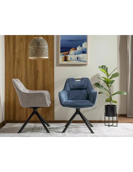 Krzesło tapicerowane Remo Brego Granatowe