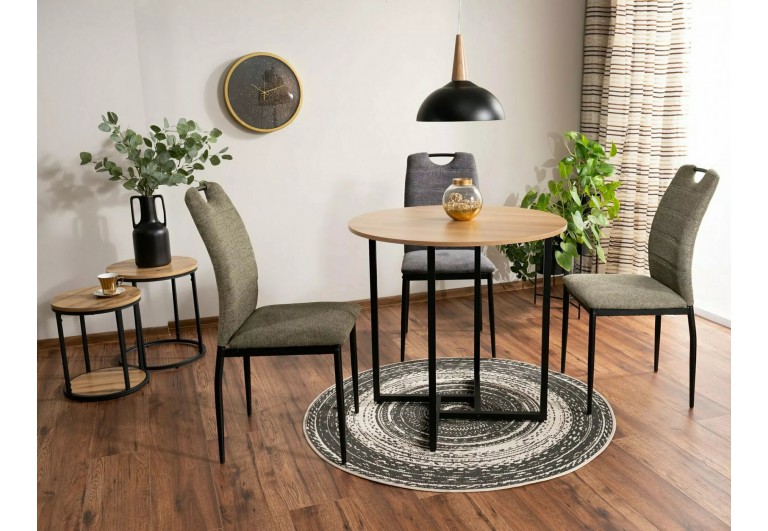 Krzesło tapicerowane Rip Brego Ciemne Szare