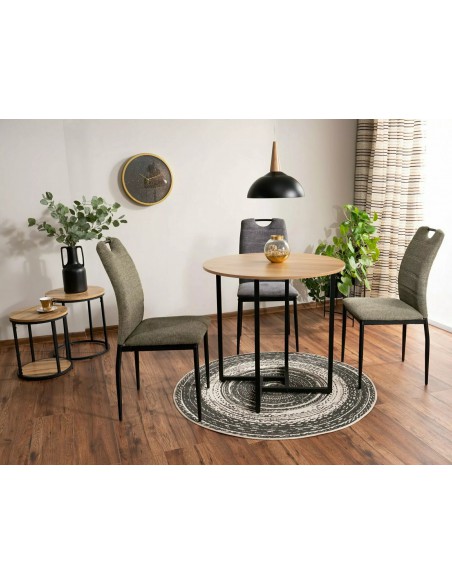 Krzesło tapicerowane Rip Brego Ciemne Szare