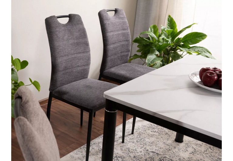 Krzesło tapicerowane Rip Brego Ciemne Szare