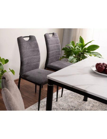Krzesło tapicerowane Rip Brego Ciemne Szare