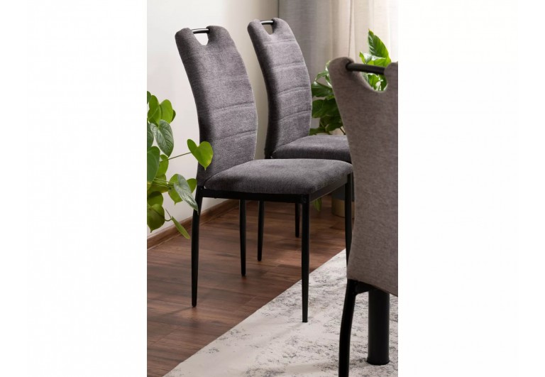 Krzesło tapicerowane Rip Brego Ciemne Szare