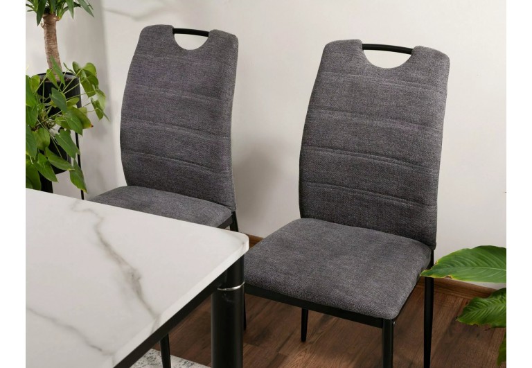Krzesło tapicerowane Rip Brego Ciemne Szare