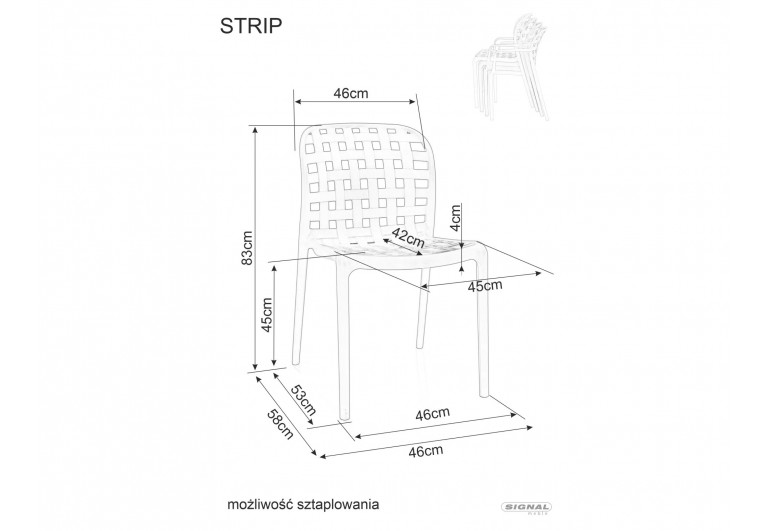 Krzesło Strip II Beżowe