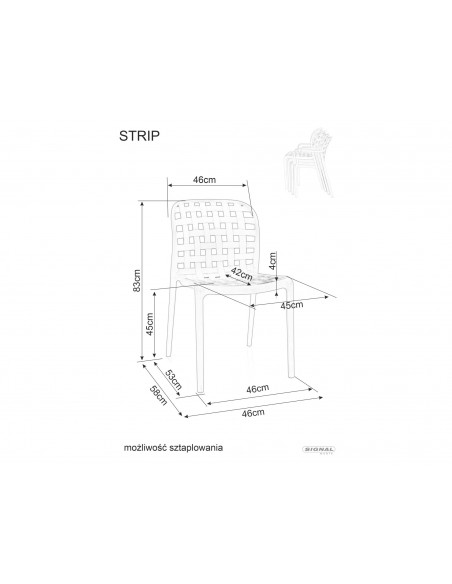 Krzesło Strip II Beżowe