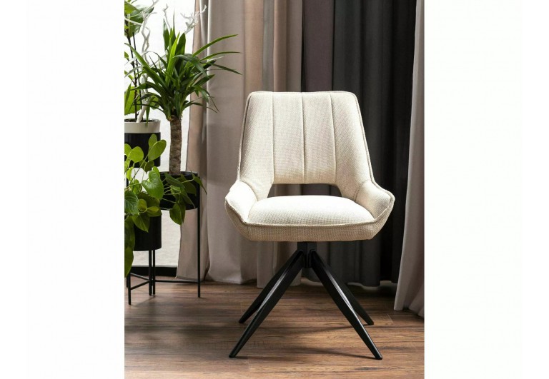 Krzesło tapicerowane Tello Bjorn Jasne Beżowe