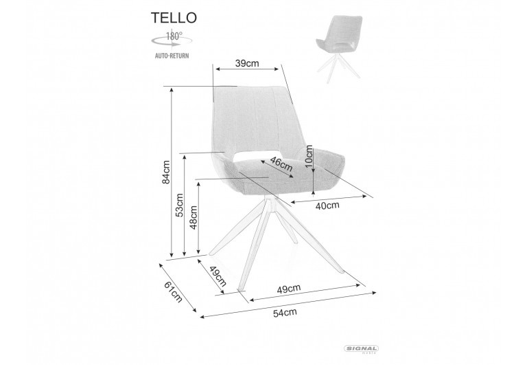 Krzesło tapicerowane Tello Bjorn Jasne Beżowe