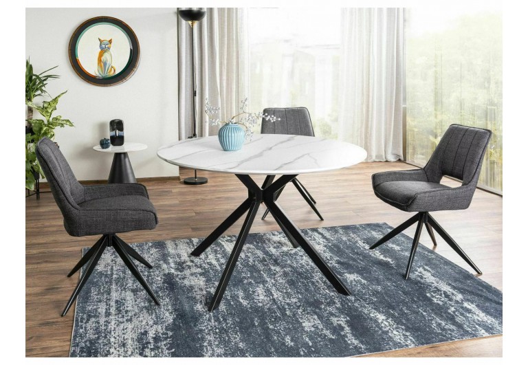 Krzesło tapicerowane Tello Bjorn Szare