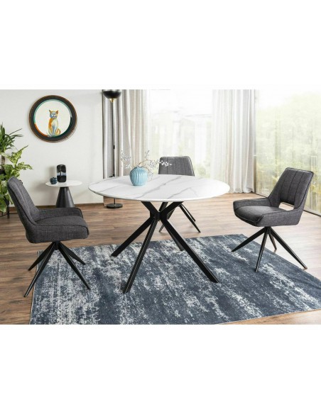 Krzesło tapicerowane Tello Bjorn Szare