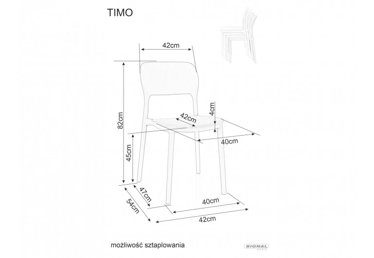 Krzesło Timo Jasne Szare