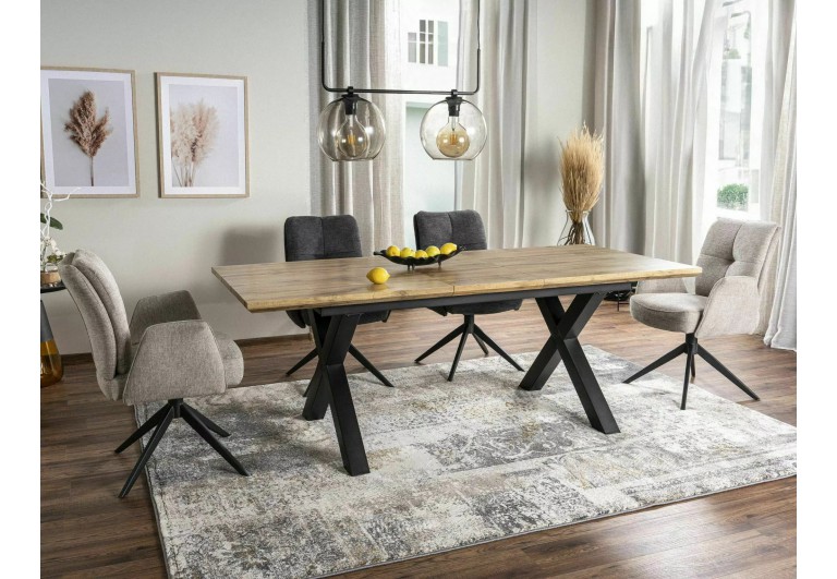 Krzesło tapicerowane Wing Brego Ciemne Szare