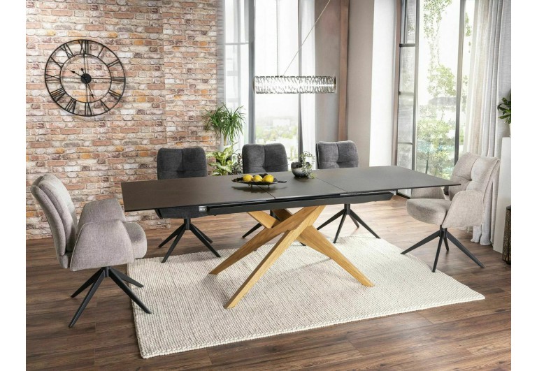 Krzesło tapicerowane Wing Brego Ciemne Szare