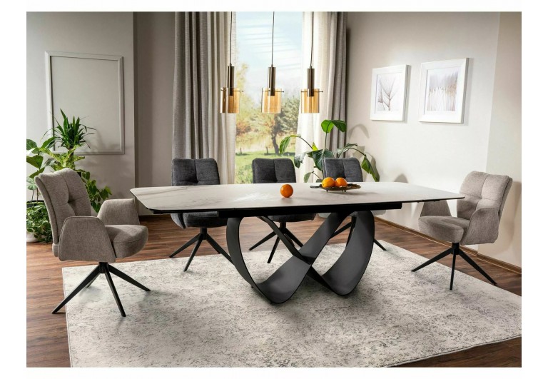 Krzesło tapicerowane Wing Brego Jasne Beżowe