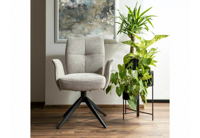 Krzesło tapicerowane Wing Brego Jasne Beżowe