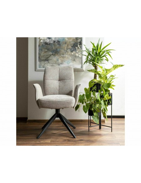 Krzesło tapicerowane Wing Brego Jasne Beżowe