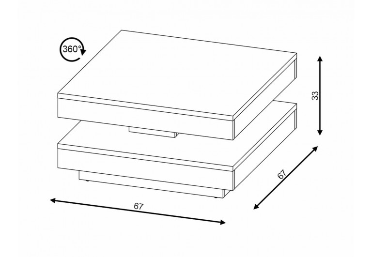 Ława z blatem obracanym Cotto Dąb Artisan