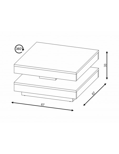 Ława z blatem obracanym Cotto Dąb Artisan