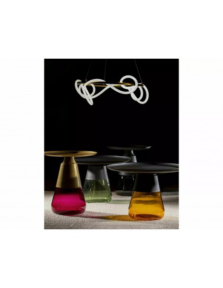 Ława okrągła 70 Tiffany B Pomarańczowa