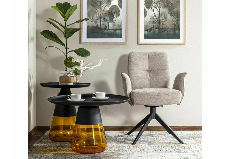 Ława okrągła 70 Tiffany B Pomarańczowa