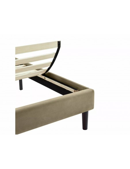Łóżko tapicerowane 140 Columbia Velvet Beżowe