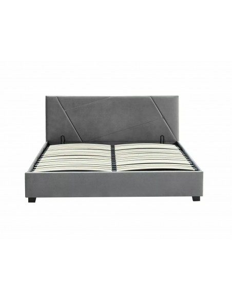 Łóżko tapicerowane 140 Columbia Velvet Szare