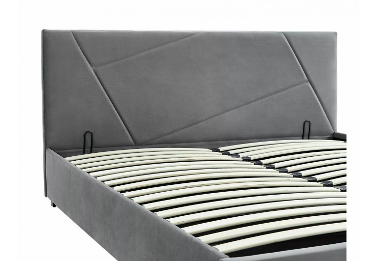 Łóżko tapicerowane 140 Columbia Velvet Szare
