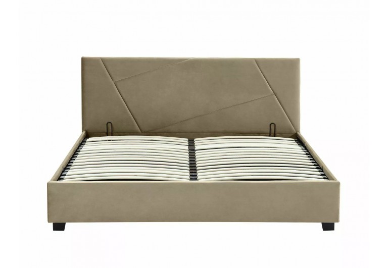 Łóżko tapicerowane 160 Columbia Velvet Beżowe
