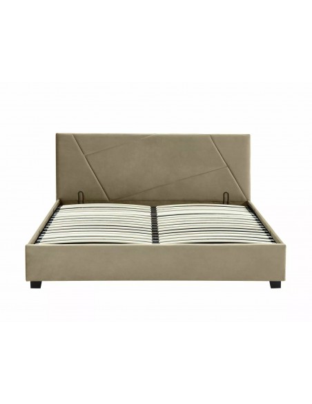 Łóżko tapicerowane 160 Columbia Velvet Beżowe