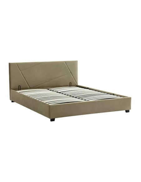 Łóżko tapicerowane 160 Columbia Velvet Beżowe